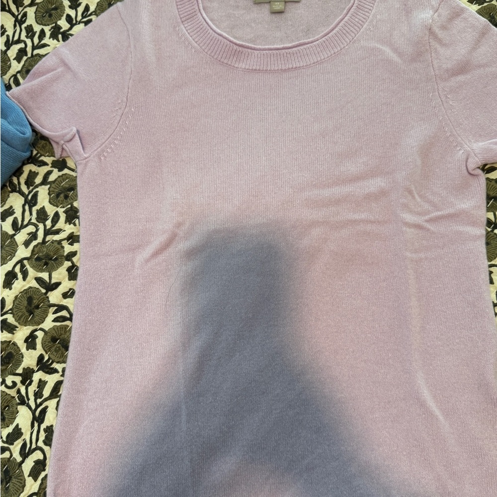 J Crew Cashmere Short Sleeve Sweater